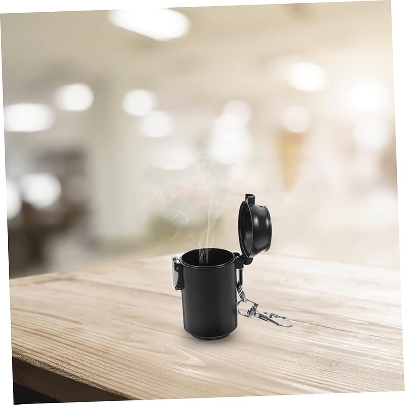 منفضة سجائر محمولة كبيرة بغطاء محكم الإغلاق عديمة الدخان للسفر في الهواء الطلق والمكتب المنزلي - Image 4